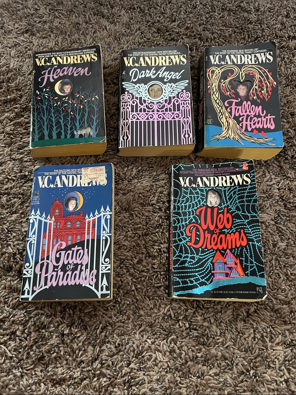 Paperback Book Set - Assorted Black and Multicolor Covers